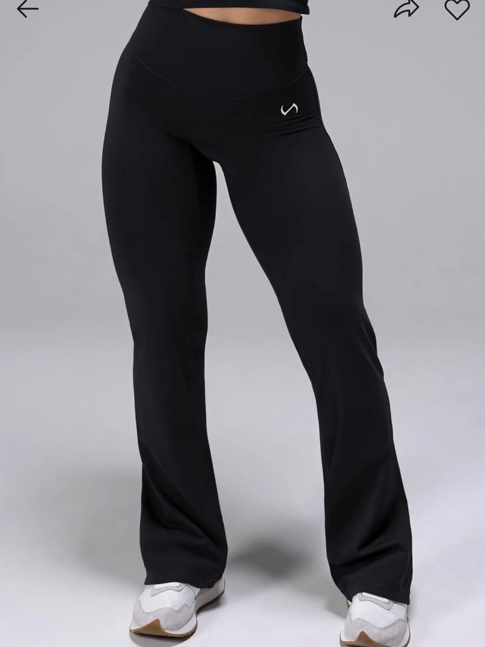 TLF Black Women's Flare Leg Active Pants
